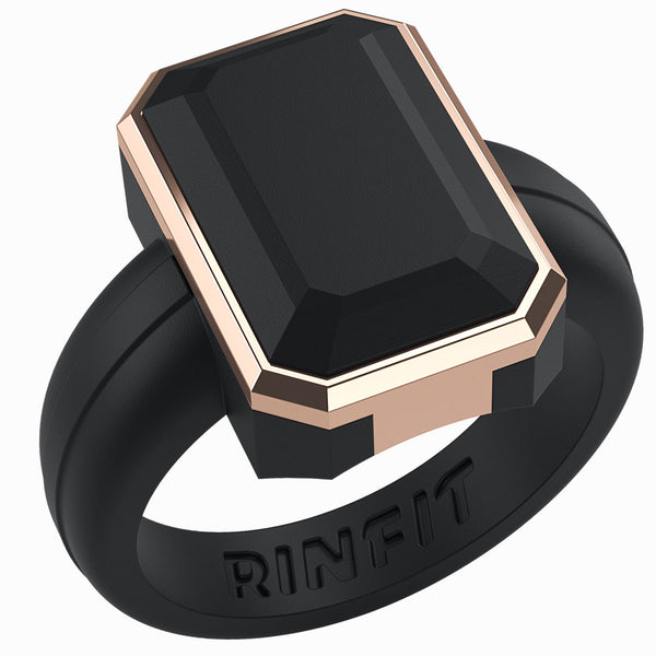Emerald Collection- Silicone Rings with Metal Frame - Patented Design